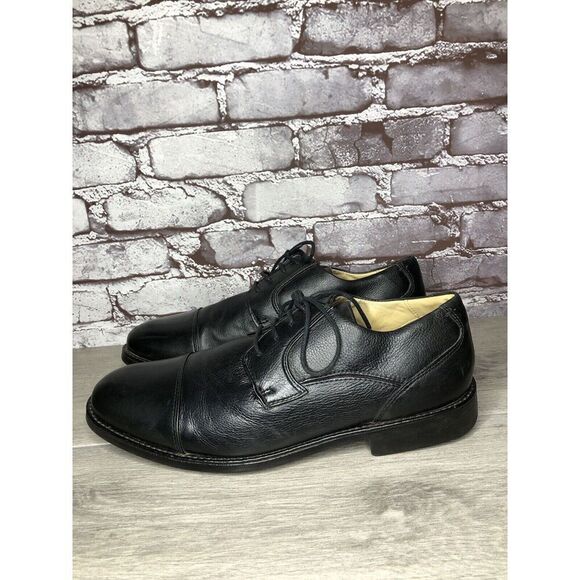 Studio Belverde Duke Black Leather Cap Toe Oxfords Dress Shoes Men’s Sz 11D/44EU - Picture 6 of 16